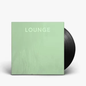 Schallplatte mit dem Schriftzug Lounge schaut aus einer Schallplattenhülle hervor, Verweis auf Demo der SUISA-freien Wartemusik.