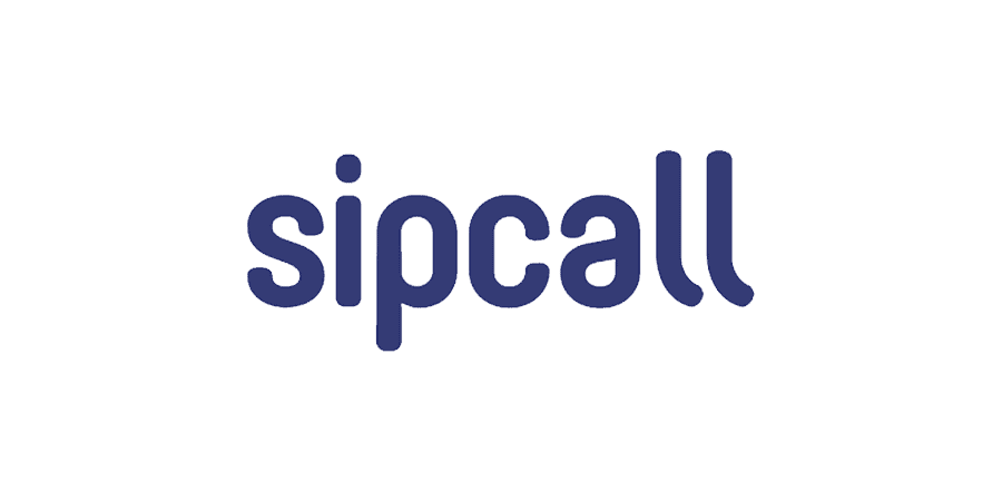 Sipcall Logo. Ein Partner der Firma VICTURA, die Spezialistin für die Produktion und Aufnahme von professionellen Telefonansagen.